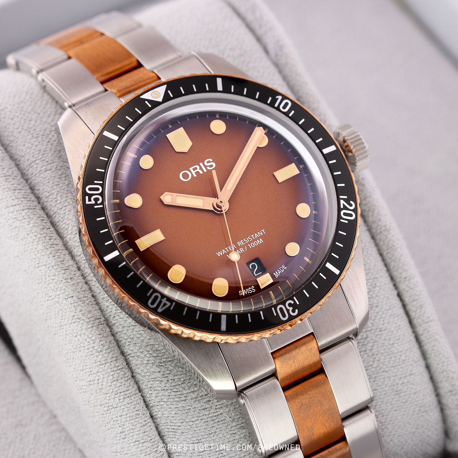 Pre-owned Oris Divers Sixty-Five Sunset 40mm 01 733 7707 4356-07 8